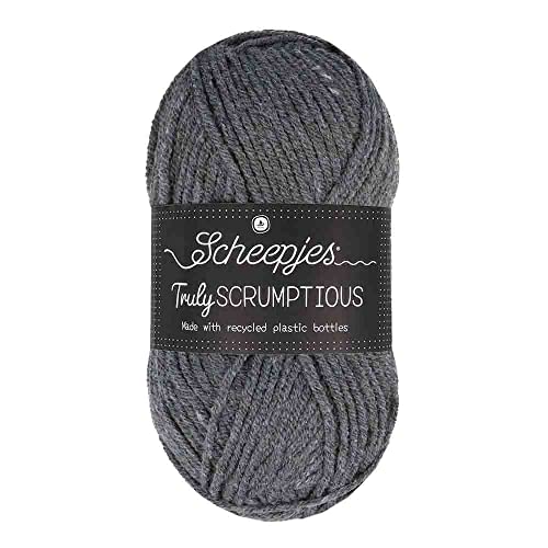 Scheepjes 1739-380 Wirklich lecker Truly Scrumptious Baumwolle Garn, recyceltes Polyester 50% Acryl, 380 Black Sesame Muffin, 1x100g von Scheepjes