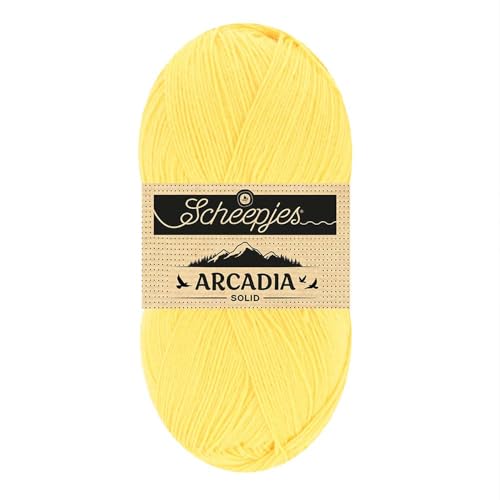 Scheepjes Arcadia Solid 100g - 822 Sonnenblume, hochwertige Sockenwolle von Scheepjes
