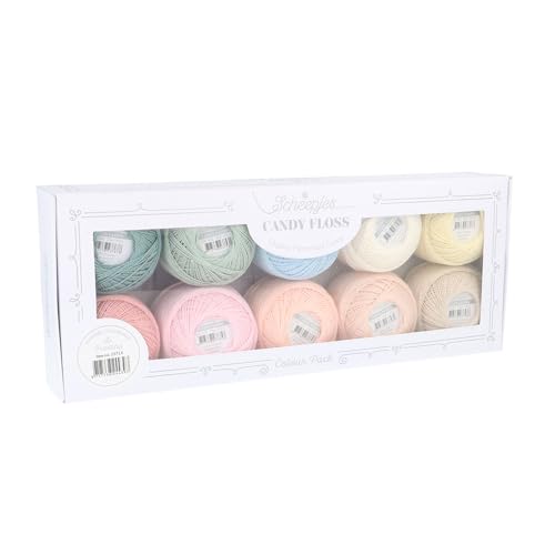 Scheepjes Candy Floss Colour Pack - 10 x 20 g - Frosty - Buntes Garn für kreative Projekte von Scheepjes