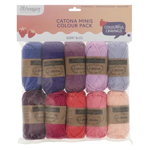 Scheepjes Catona Colour Pack 10x25g - Berry Bliss Garn-Set Scheepjes Catona Colour Pack 10x25g - Berry Bliss Garn-Set von Scheepjes