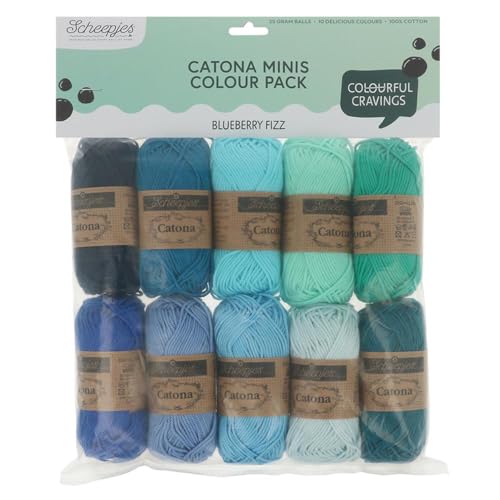 Scheepjes Catona Colour Pack 10x25g - Blueberry Fizz Baumwollgarn für kreative Projekte Scheepjes Catona Colour Pack 10x25g - Blueberry Fizz Baumwollgarn für kreative Projekte von Scheepjes