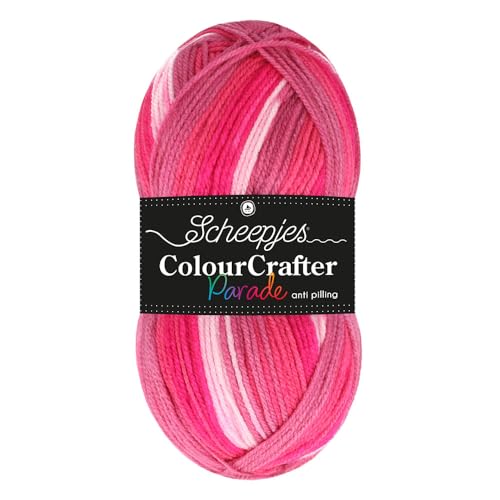 Scheepjes Colour Crafter Parade - 100g Garn in Pink Mischungen (406) für Stricken und Häkeln von Scheepjes