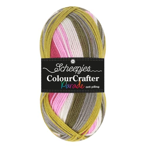 Scheepjes Colour Crafter Parade Garn 100g 603 Wild Flowers Hochwertiges Acrylgarn in Rosa Lila und Braun von Scheepjes