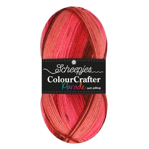 Scheepjes Colour Crafter Parade 1x100g - 401 Rood Mengsel, Premium Acryl Haak- en Breigarens von Scheepjes
