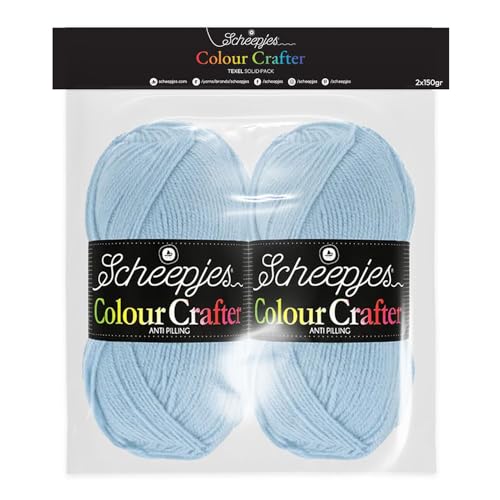 Scheepjes Colour Crafter Solid Pack 2x150g - Blaue Garne für kreatives Häkeln und Stricken von Scheepjes