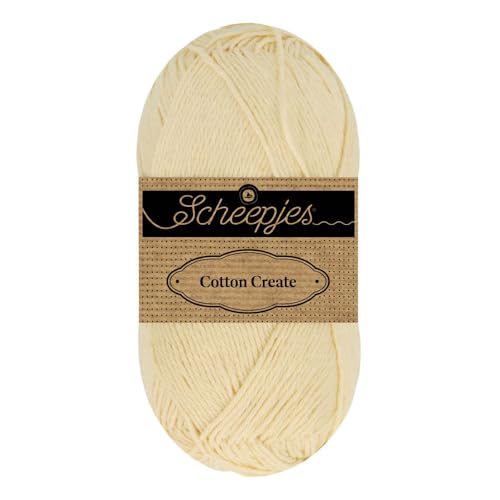 Scheepjes Cotton Create 1x50g - 501 Creme, Hochwertiges Baumwollgarn für Strick- und Häkelprojekte Scheepjes Cotton Create 1x50g - 501 Creme, Hochwertiges Baumwollgarn für Strick- und Häkelprojekte von Scheepjes