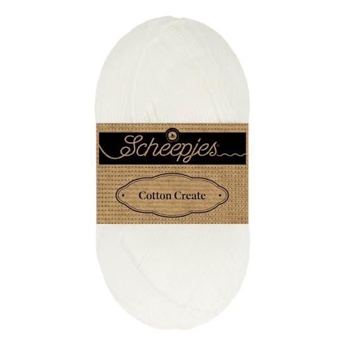 Scheepjes Cotton Create 1x50g - 502 Press, Weißes Baumwollgarn für Häkeln und Stricken Scheepjes Cotton Create 1x50g - 502 Press, Weißes Baumwollgarn für Häkeln und Stricken von Scheepjes