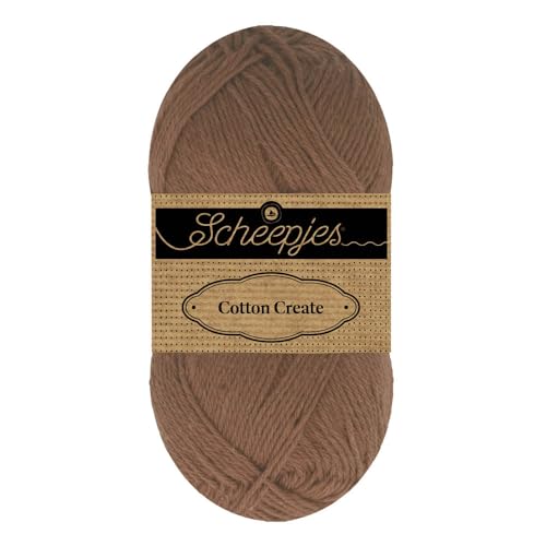 Scheepjes Cotton Create 1x50g - 657 Gather, Braunes Baumwollgarn für Häkel- und Strickprojekte Scheepjes Cotton Create 1x50g - 657 Gather, Braunes Baumwollgarn für Häkel- und Strickprojekte von Scheepjes