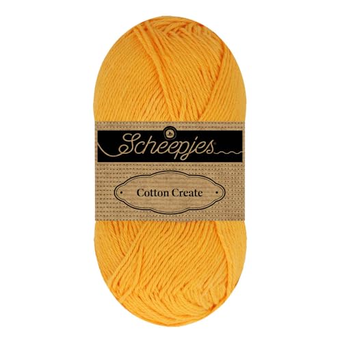 Scheepjes Cotton Create 1x50g - 714 Fix Gelb Garn für Häkeln und Stricken Scheepjes Cotton Create 1x50g - 714 Fix Gelb Garn für Häkeln und Stricken von Scheepjes