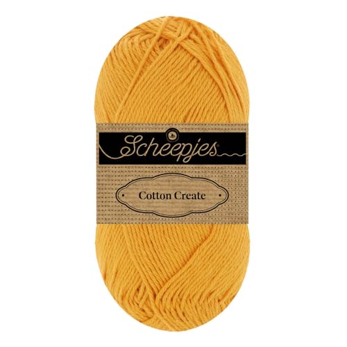 Scheepjes Cotton Create 1x50g - 722 Mend, Gelbe Baumwollgarne für Häkeln und Stricken Scheepjes Cotton Create 1x50g - 722 Mend, Gelbe Baumwollgarne für Häkeln und Stricken von Scheepjes