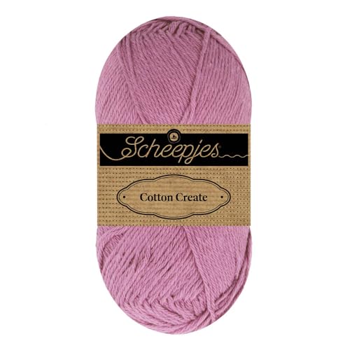 Scheepjes Cotton Create 1x50g - 726 Weave, Lila Baumwollgarn für Häkeln und Stricken von Scheepjes