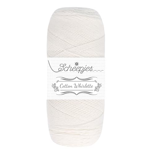 Scheepjes Cotton Whirlette 100g - 804 Ecru, Hoogwaardige Katoenen Garens voor Haken en Breien von Scheepjes