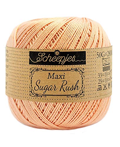 Scheepjes Maxi Sugar Rush Baumwollgarn, 414 Salmone, 1 x 50 g von Scheepjes