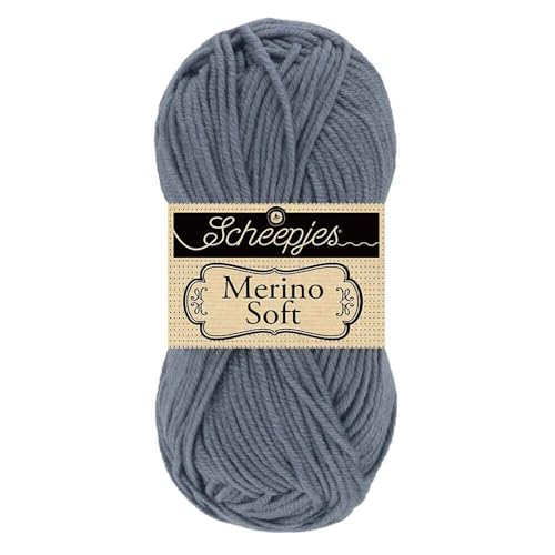 Scheepjes Merino Soft 50g - 613 Giotto, Blauw Haak- en Breigarens von Scheepjes
