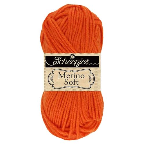 Scheepjes Merino Soft 50g - 645 van Eyck, Oranje Haak- en Breigarens von Scheepjes