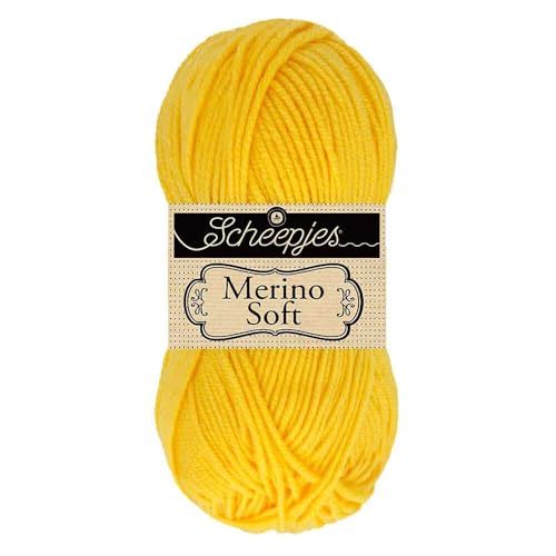 Scheepjes Merino Soft 50g - 644 Dürer, Gelbe Wolle für Strick- und Häkelprojekte Scheepjes Merino Soft 50g - 644 Dürer, Gelbe Wolle für Strick- und Häkelprojekte von Scheepjes