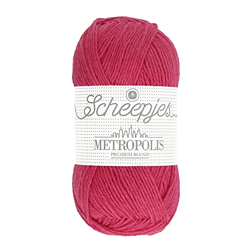 Scheepjes Metropolis 50g - Farbe 059 Montreal, Rosa Wolle für Strick- und Häkelprojekte von Scheepjes