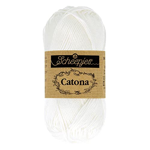 Scheepjes - Scheepjes 106 Schnee Weiße Catona Garn - 10x50g Scheepjes - Scheepjes 106 Schnee Weiße Catona Garn - 10x50g von Scheepjes