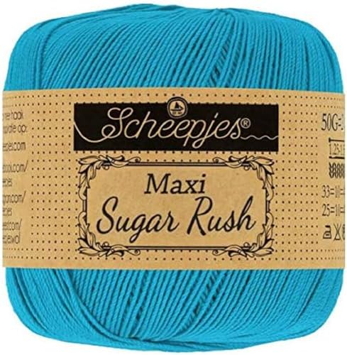 Scheepjes - Scheepjes 146 Lebendig Blau Maxi Zucker Eilen Garn - 1x50g von Scheepjes