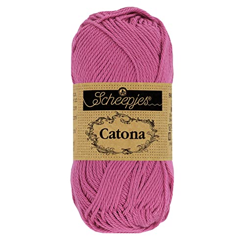 Scheepjes 1704-2 Catona Baumwolle Garn, 251 Garden Rose, 10x10g, 10 Count von Scheepjes