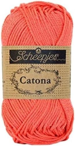 Scheepjes 1678-252 Catona Baumwolle Garn, 252 Watermelon, 1x50g von Scheepjes