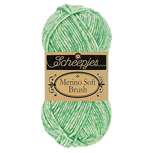 Scheepjes 1690-2 Merino Soft Brush Baumwolle Garn, 50% Superwash-Merinowolle Mikrofaser 25% Acryl-Mischgewebe, 255 Breitner, 10x50g, 10 Count von Scheepjes