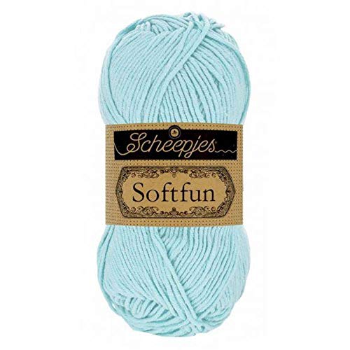 Scheepjes 1592-2613 Softfun Baumwolle Garn, 2613 Sky, 1x50g von Scheepjes