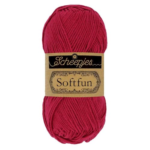 Scheepjes 1592-2617 Softfun Baumwolle Garn, 2617 Jam, 1x50g von Scheepjes