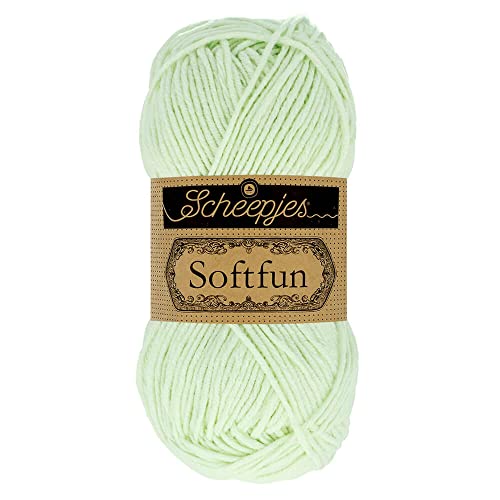 Scheepjes 1592-2 Softfun Baumwolle Garn, 2639 Green Tea, 10x50g, 10 Count Scheepjes 1592-2 Softfun Baumwolle Garn, 2639 Green Tea, 10x50g, 10 Count von Scheepjes