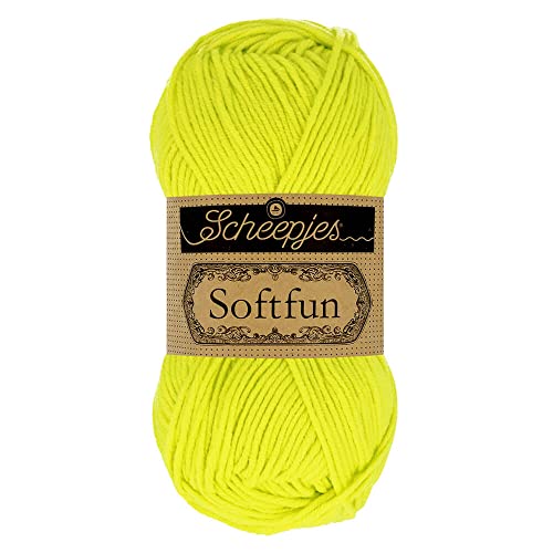 Scheepjes 1592-2 Softfun Baumwolle Garn, 2641 Citrus Lime, 10x50g, 10 Count Scheepjes 1592-2 Softfun Baumwolle Garn, 2641 Citrus Lime, 10x50g, 10 Count von Scheepjes