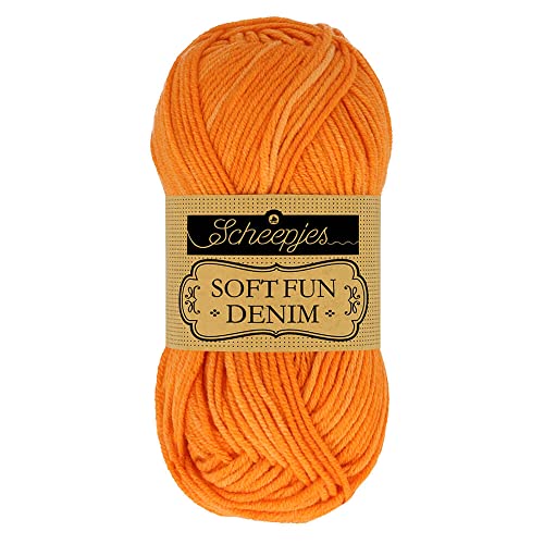 Scheepjes 1672-519 Softfun Denim Baumwolle Garn, 519, 1x50g von Scheepjes