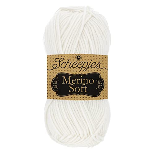 Scheepjes 1679-2 Merino Soft Baumwolle Garn, 50% Superwash-Merinowolle Mikrofaser 25% Acryl, 600 Malevich, 10x50g, 10 Count von Scheepjes