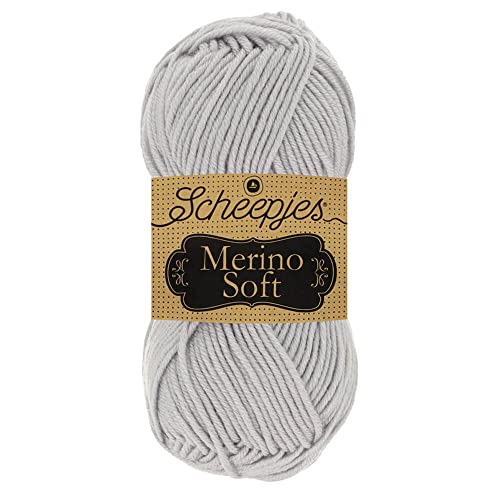 Scheepjes 1679-2 Merino Soft Baumwolle Garn, 50% Superwash-Merinowolle Mikrofaser 25% Acryl, 603 Michelangelo, 10x50g, 10 Count von Scheepjes