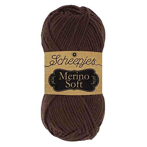Scheepjes 1679-2 Merino Soft Baumwolle Garn, 50% Superwash-Merinowolle Mikrofaser 25% Acryl, 609 Rembrandt, 10x50g, 10 Count von Scheepjes