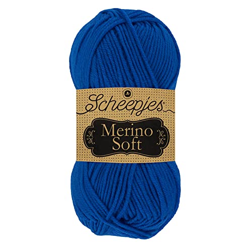 Scheepjes 1679-2 Merino Soft Baumwolle Garn, 50% Superwash-Merinowolle Mikrofaser 25% Acryl, 611 Mondrian, 10x50g, 10 Count von Scheepjes