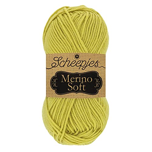 Scheepjes 1679-2 Merino Soft Baumwolle Garn, 50% Superwash-Merinowolle Mikrofaser 25% Acryl, 629 Constable, 10x50g, 10 Count von Scheepjes