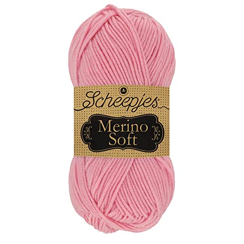 Scheepjes 1679-2 Merino Soft Baumwolle Garn, 50% Superwash-Merinowolle Mikrofaser 25% Acryl, 632 Degas, 10x50g, 10 Count von Scheepjes