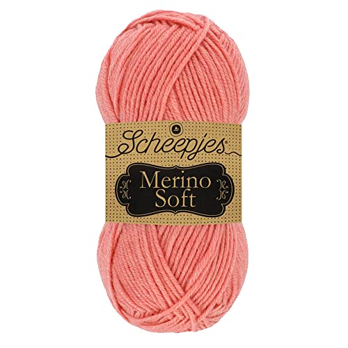 Scheepjes 1679-2 Merino Soft Baumwolle Garn, 50% Superwash-Merinowolle Mikrofaser 25% Acryl, 633 Bennett, 10x50g, 10 Count von Scheepjes