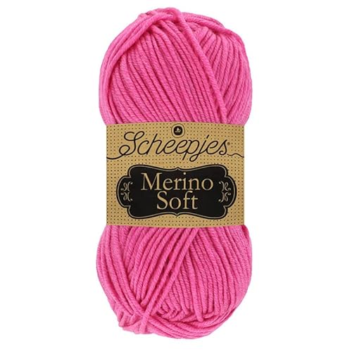 Scheepjes 1679-635 Merino Soft Baumwolle Garn, 50% Superwash-Merinowolle Mikrofaser 25% Acryl-Mischgewebe, 635 Matisse, 1x50g von Scheepjes