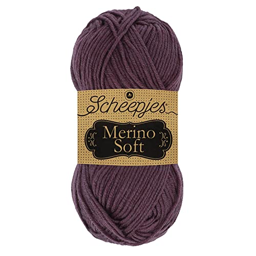 Scheepjes 1679-2 Merino Soft Baumwolle Garn, 50% Superwash-Merinowolle Mikrofaser 25% Acryl, 637 Seurat, 10x50g, 10 Count von Scheepjes