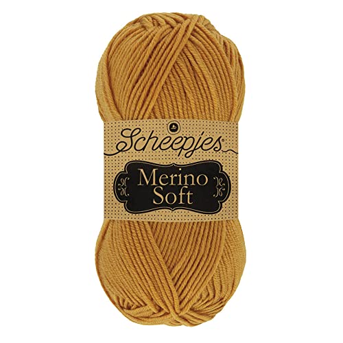 Scheepjes 1679-2 Merino Soft Baumwolle Garn, 50% Superwash-Merinowolle Mikrofaser 25% Acryl, 641 Van Gogh, 10x50g, 10 Count von Scheepjes