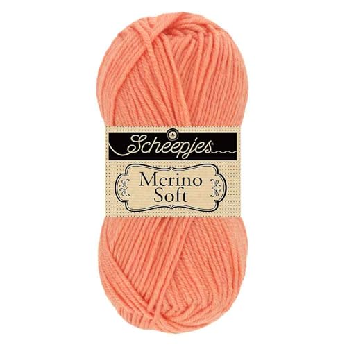 Scheepjes 1679-642 Merino Soft Baumwolle Garn, 50% Superwash-Merinowolle Mikrofaser 25% Acryl-Mischgewebe, 642 Caravaggio, 1x50g von Scheepjes