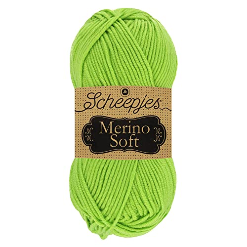 Scheepjes 1679-2 Merino Soft Baumwolle Garn, 50% Superwash-Merinowolle Mikrofaser 25% Acryl, 646 Miró, 10x50g, 10 Count von Scheepjes