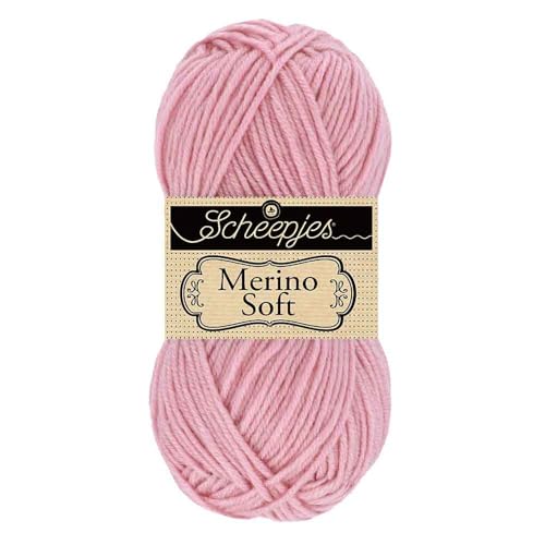 Scheepjes 1679-649 Merino Soft Baumwolle Garn, 50% Superwash-Merinowolle Mikrofaser 25% Acryl-Mischgewebe, 649 Waterhouse, 1x50g von Scheepjes