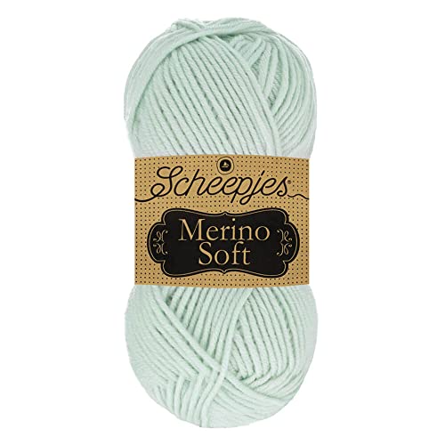 Scheepjes 1679-651 Merino Soft Baumwolle Garn, 50% Superwash-Merinowolle Mikrofaser 25% Acryl-Mischgewebe, 651 Pissarro, 1x50g von Scheepjes