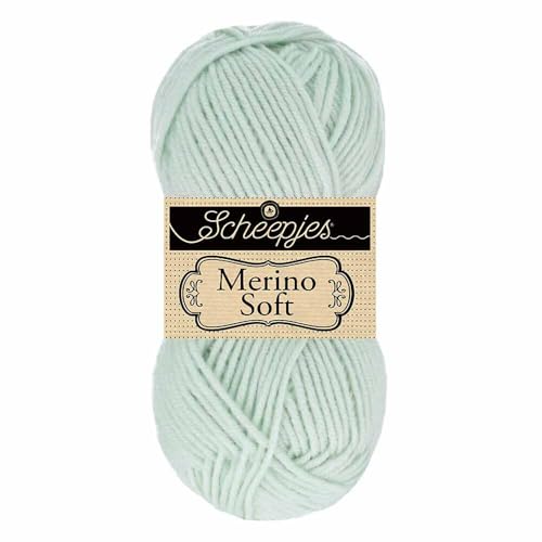 Scheepjes 1679-651 Merino Soft Baumwolle Garn, 50% Superwash-Merinowolle Mikrofaser 25% Acryl-Mischgewebe, 651 Pissarro, 1x50g von Scheepjes