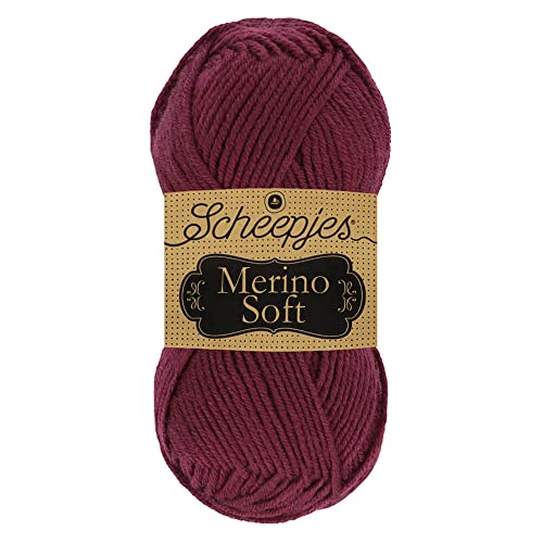 Scheepjes 1679-2 Merino Soft Baumwolle Garn, 50% Superwash-Merinowolle Mikrofaser 25% Acryl, 652 Modigliani, 10x50g, 10 Count von Scheepjes