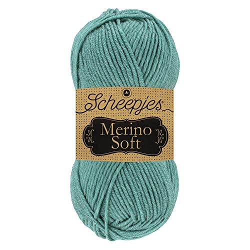 Scheepjes 1679-2 Merino Soft Baumwolle Garn, 50% Superwash-Merinowolle Mikrofaser 25% Acryl, 653 Ernst, 10x50g, 10 Count von Scheepjes