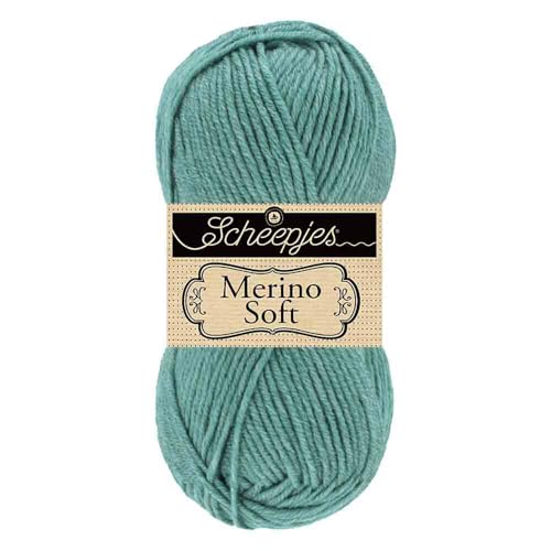 Scheepjes 1679-653 Merino Soft Baumwolle Garn, 50% Superwash-Merinowolle Mikrofaser 25% Acryl-Mischgewebe, 653 Ernst, 1x50g von Scheepjes