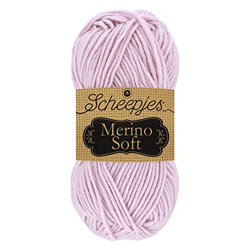 Scheepjes 1679-2 Merino Soft Baumwolle Garn, 50% Superwash-Merinowolle Mikrofaser 25% Acryl, 654 Bellini, 10x50g, 10 Count von Scheepjes